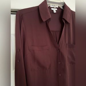 Express Deep Burgundy Blouse